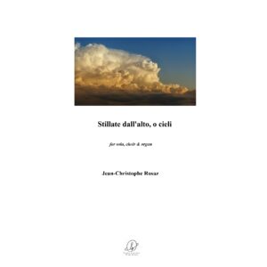 Stillate dall' alto o cieli - solo, SATB & keyboard