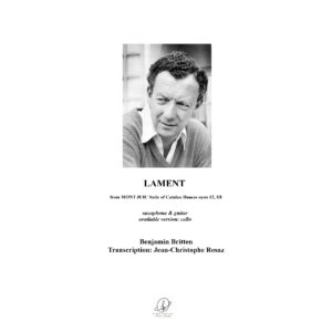 Britten - Lament - saxo or cello & guitar