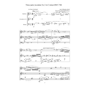 Bach - Three parts invention Cm - ob, cl, bassoon