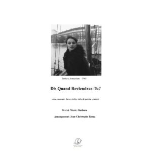Barbara - Dis quand reviendras-tu? - voice & 5 instruments